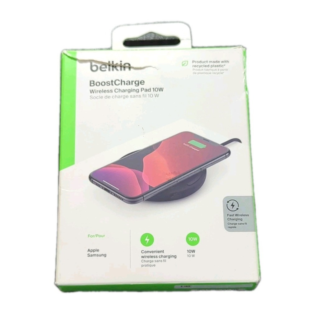 Nn3O Belkin Boost Charge 10W‎ Qi Wireless Charging Pad for iPhone / Galaxy Black